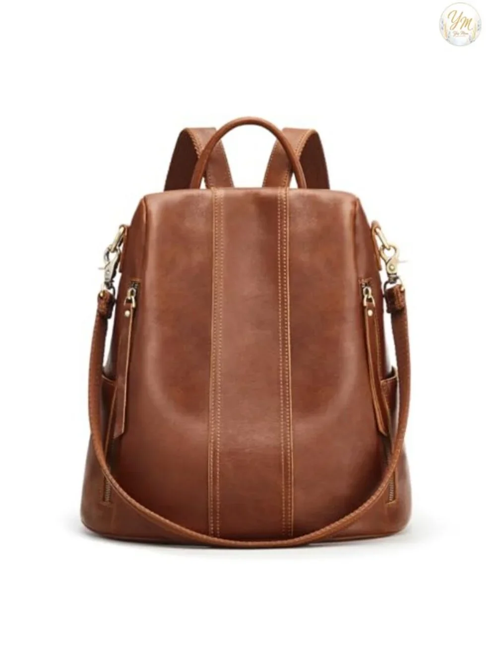 Genuine Leather Backpack Purse Anti-Theft Rucksack Shoulder Bag Medium